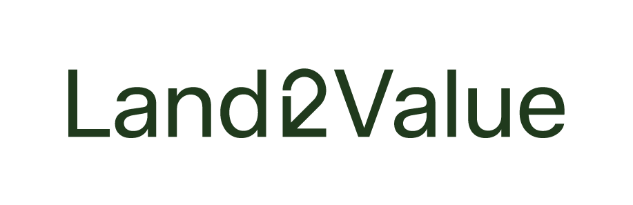 Grön Logotype för projektet Land2Value