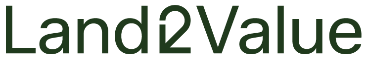 Grön Logotype för projektet Land2Value